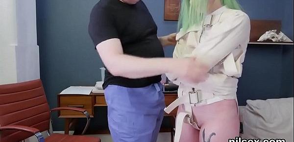  Hot sweetie is brought in butthole loony bin for uninhibited therapy